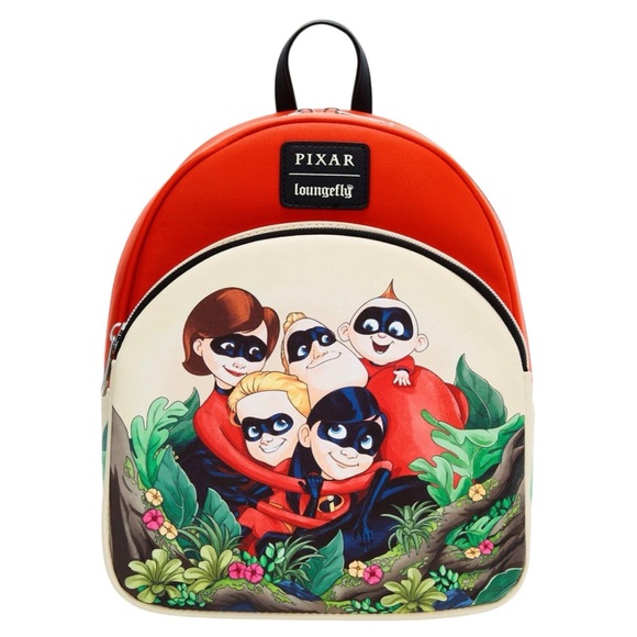 NEW Loungefly Disney Pixar The Incredibles Family Movie Mini Backpack - Picture 1 of 4
